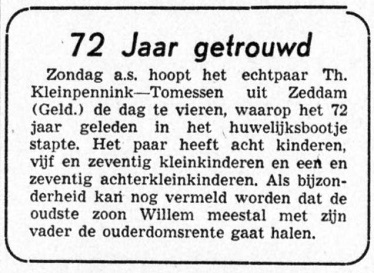 Kleinpenning T 72jaar getrouwd De Gooi- en Eemlander 7-1-1949.jpg