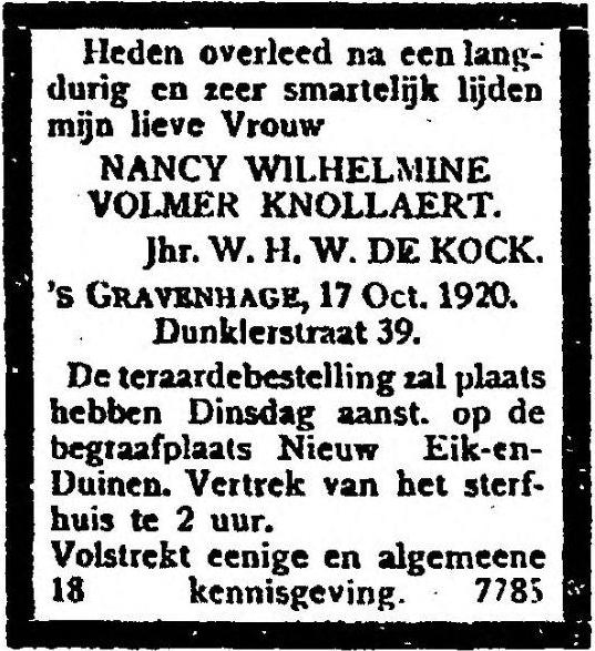 Bestand:Nancy Volmer Knollaert 18-10-1920 Het Vdrl.jpg