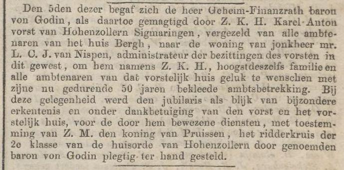 Bestand:Nispen Huisorde Hohenzollern maart 1863.jpg