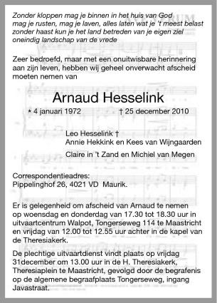 OverlijddensadvertentieArnaudHesseling-2010.12.25.jpg