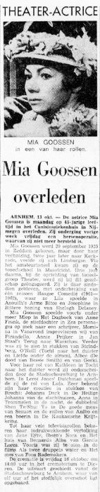 Uit Dagblad voor Nederland 13-10-1970