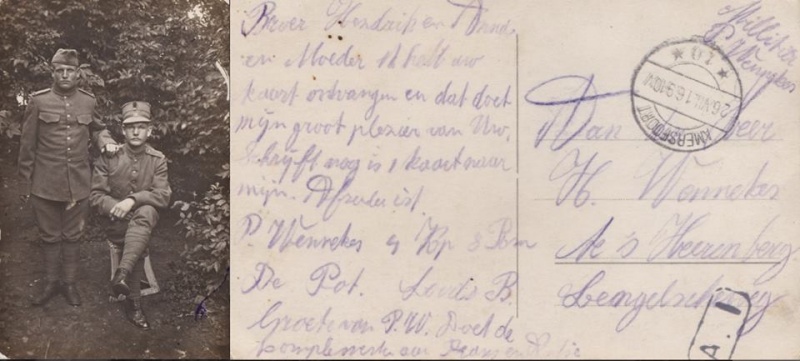 Bestand:26-07-1916 (1e Wereldoorlog) van Peter Wennekes gericht aan zijn broer Hendrik Wennekes (de Paoter Wennekes).jpg