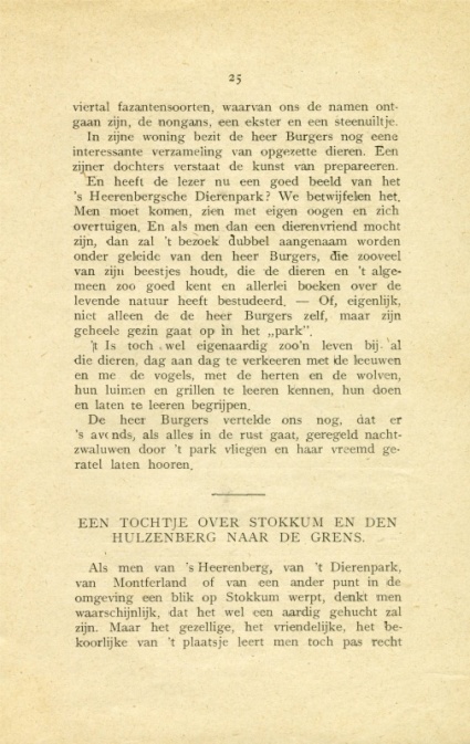 Blz 25 ‎laatstebladzijde over Burgers Dierenpark