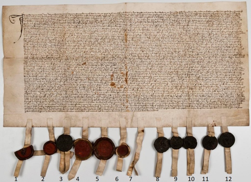 Bestand:Huwelijksakte Anna vdB en Johan v Meurs 1490 .jpg