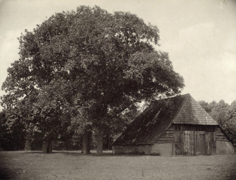 Bestand:Oude met roode pannen gedekte schuur kasteel Byvank 07-07-1915.jpg