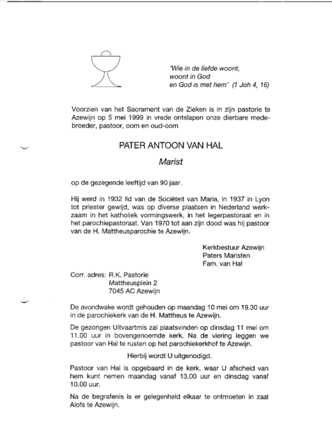 Bestand:Uitnodiging afscheid Pastoor Van Hal 1999.png